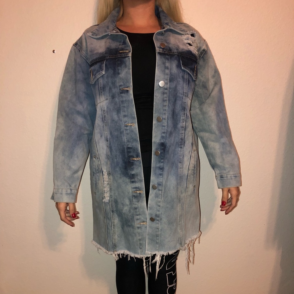 Denim trench coat - Picture 3 of 4